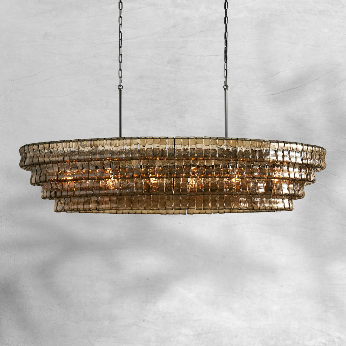 Glacien Oval Chandelier 54"W/65"W