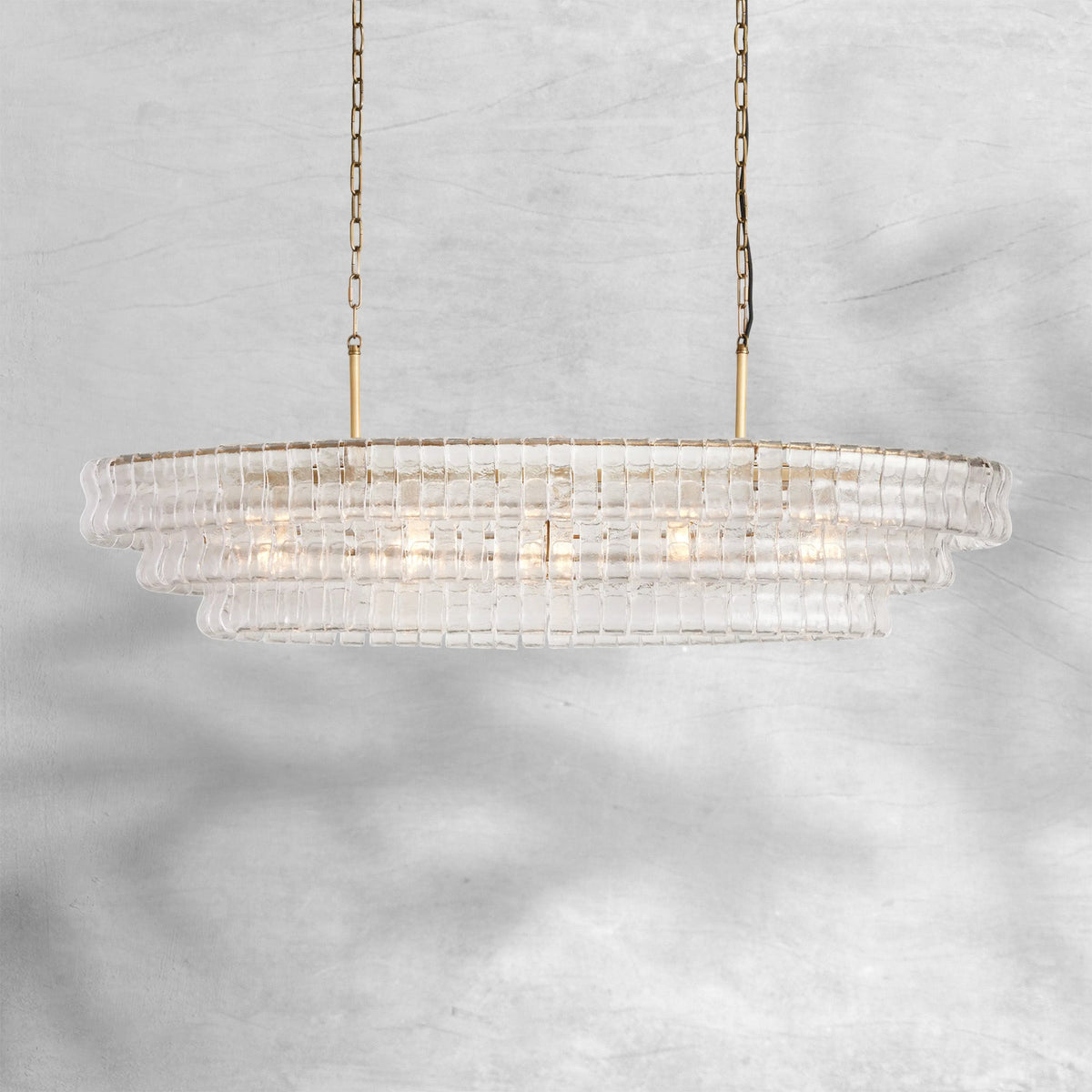 Givrelle Oval Chandelier 54"W/65"W