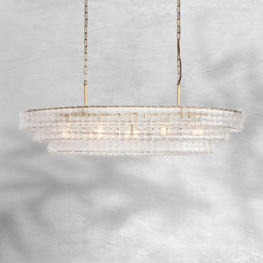 Givrelle Oval Chandelier 54"W/65"W