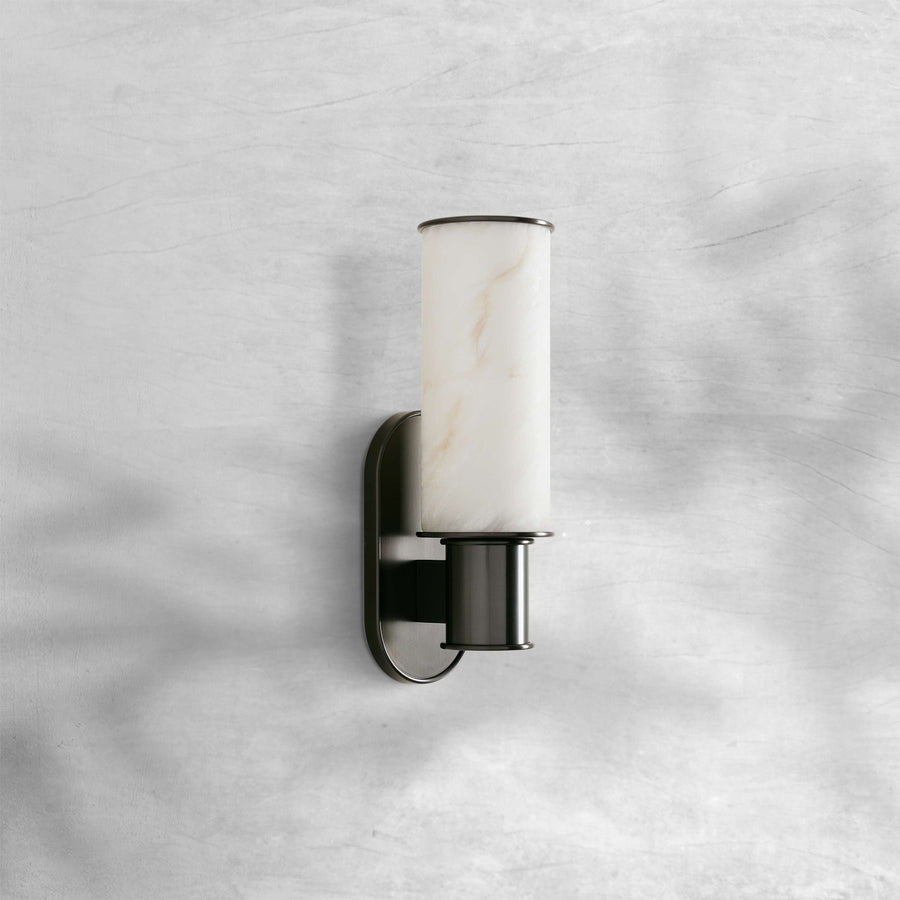 Hesperin Alabaster Wall Sconce – Elegant Brass, Bronze & Nickel Finishes with Warm White Light