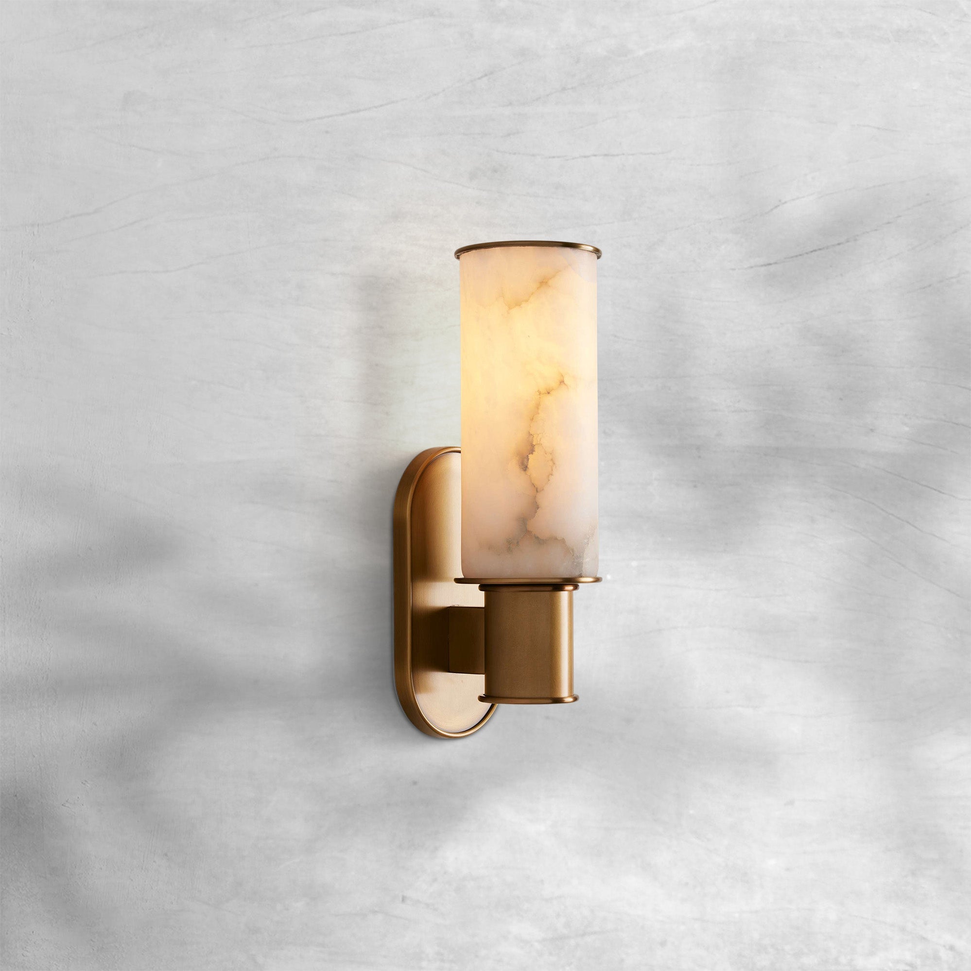 Harlin Alabaster Wall Sconce – Elegant Brass, Bronze & Nickel Finishes with Warm White Light