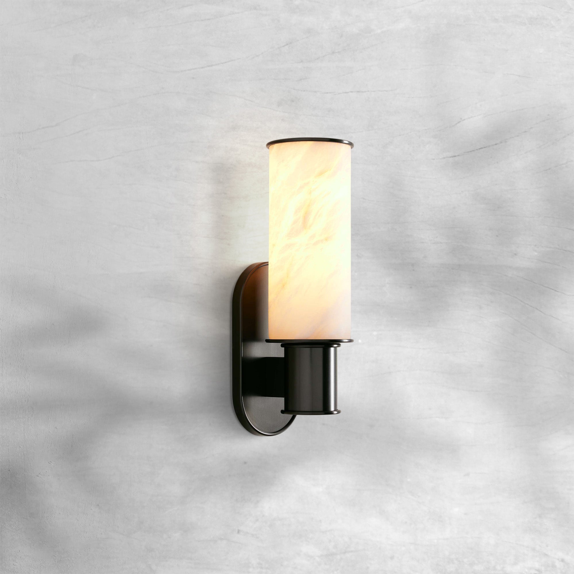 Harlin Alabaster Wall Sconce – Elegant Brass, Bronze & Nickel Finishes with Warm White Light
