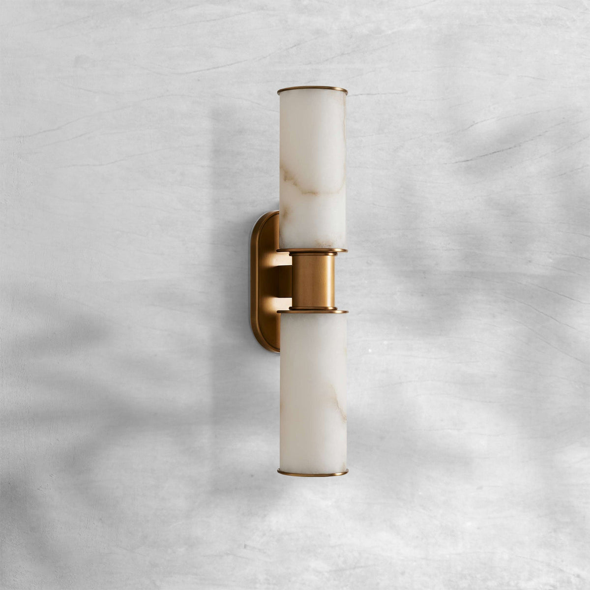 Hesperin Alabaster 2-Light Wall Sconce with Brass, Bronze, Nickel Finishes