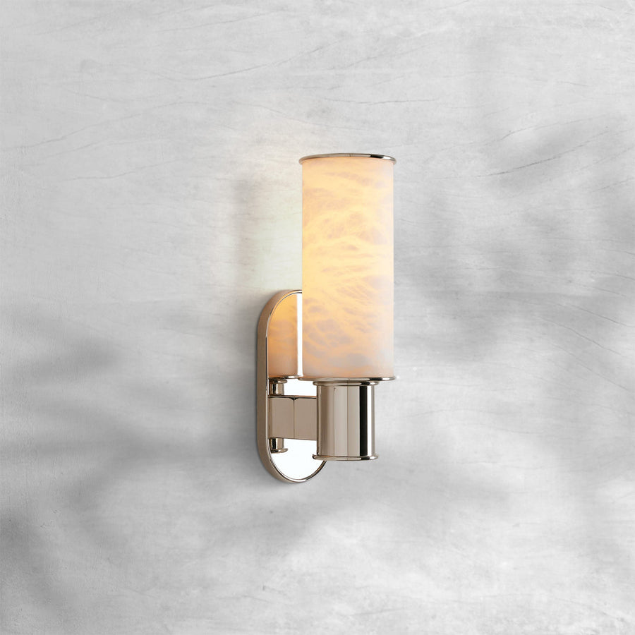 Hesperin Alabaster Wall Sconce – Elegant Brass, Bronze & Nickel Finishes with Warm White Light