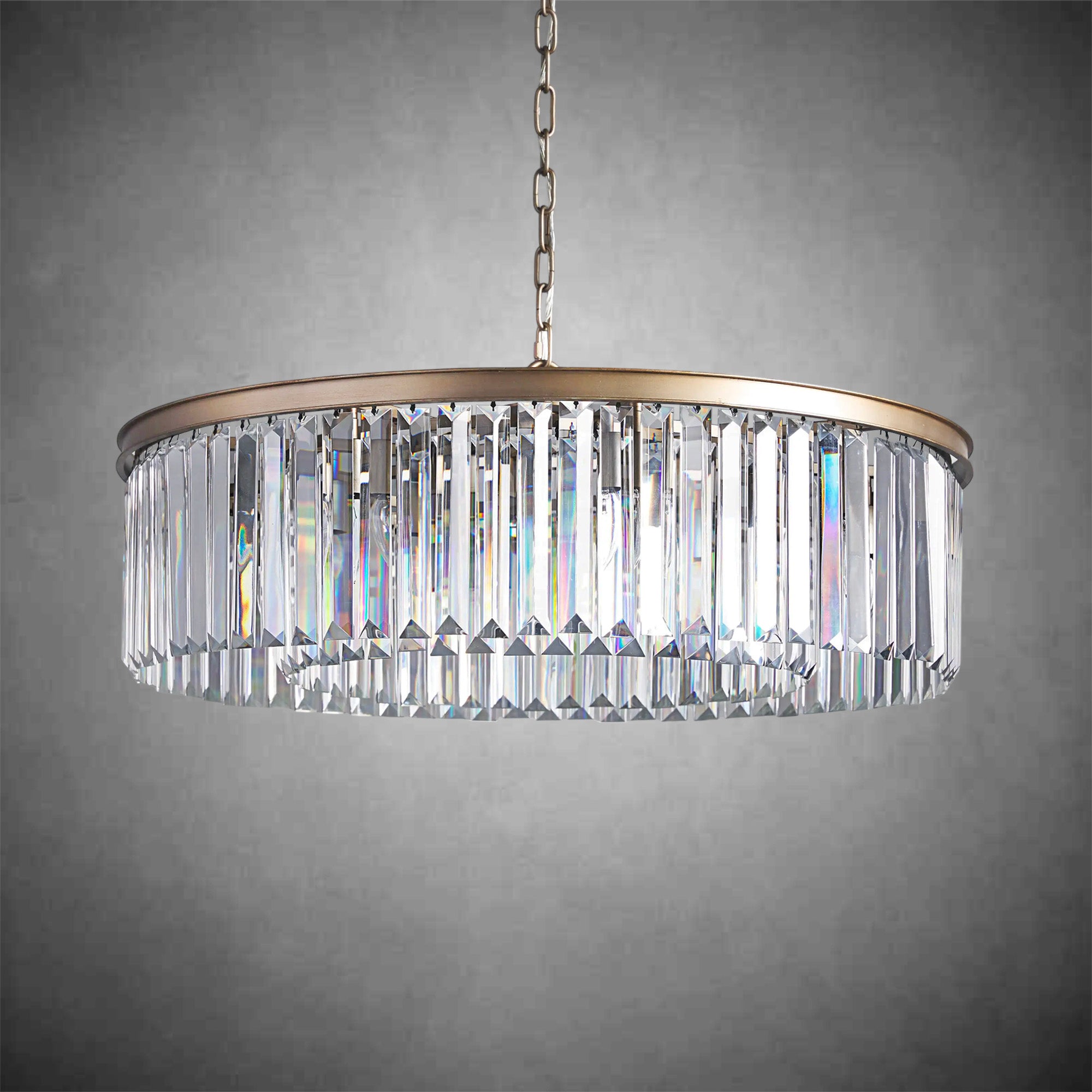 Leyland Crystal Round Chandelier