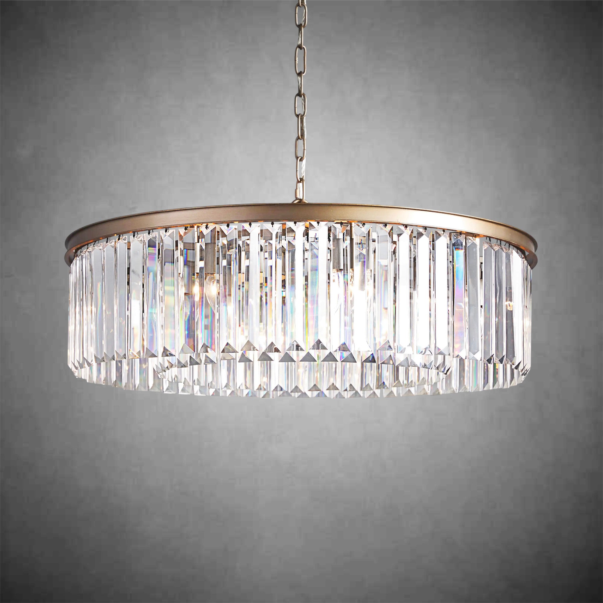 Leyland Crystal Round Chandelier