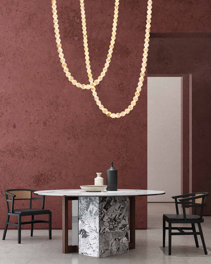 Pearl Necklace Alabaster Globe Beaded Linear Chandelier 40"-197"