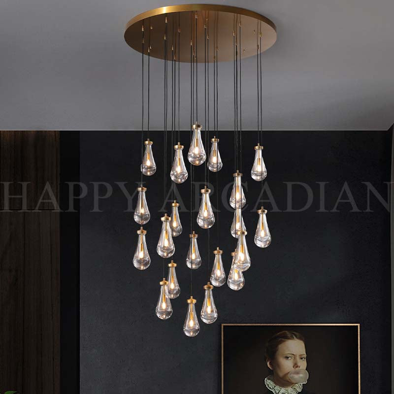 HA Raindrop Round Chandelier 47",21-Lights