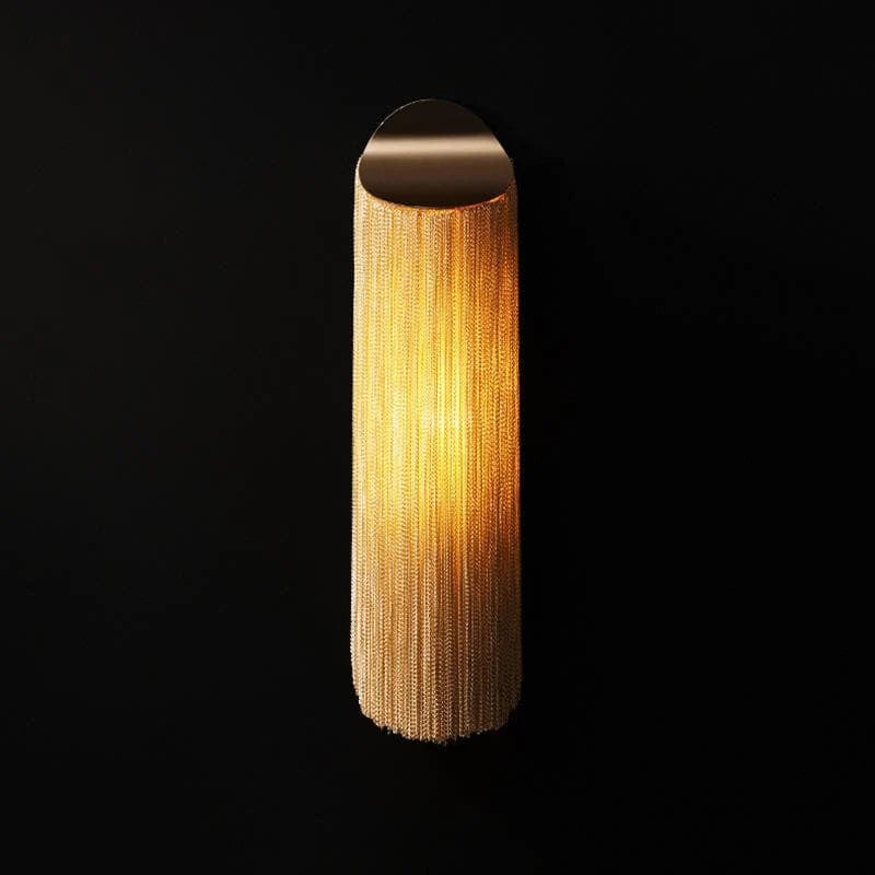 HA Alisa Plated Aluminum Tassel Long Wall Lamp