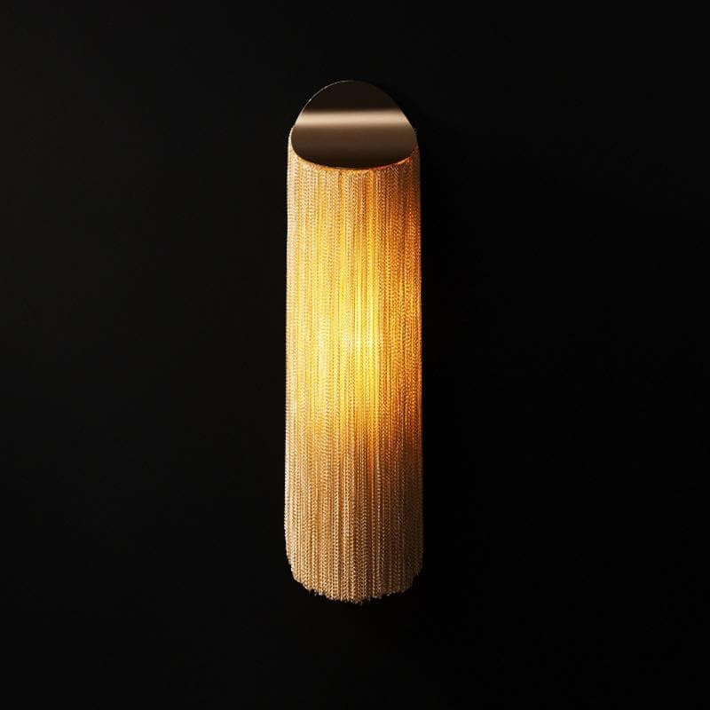 JC Liz Luxury Plated Aluminum Chain Long Wall Lamp