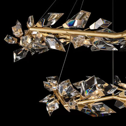 Art Handcrafted 1/2/3-tier Diamond-cut Crystal Chandelier