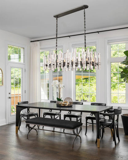 Boniton Prism Linear Chandelier 72"，28-Lights