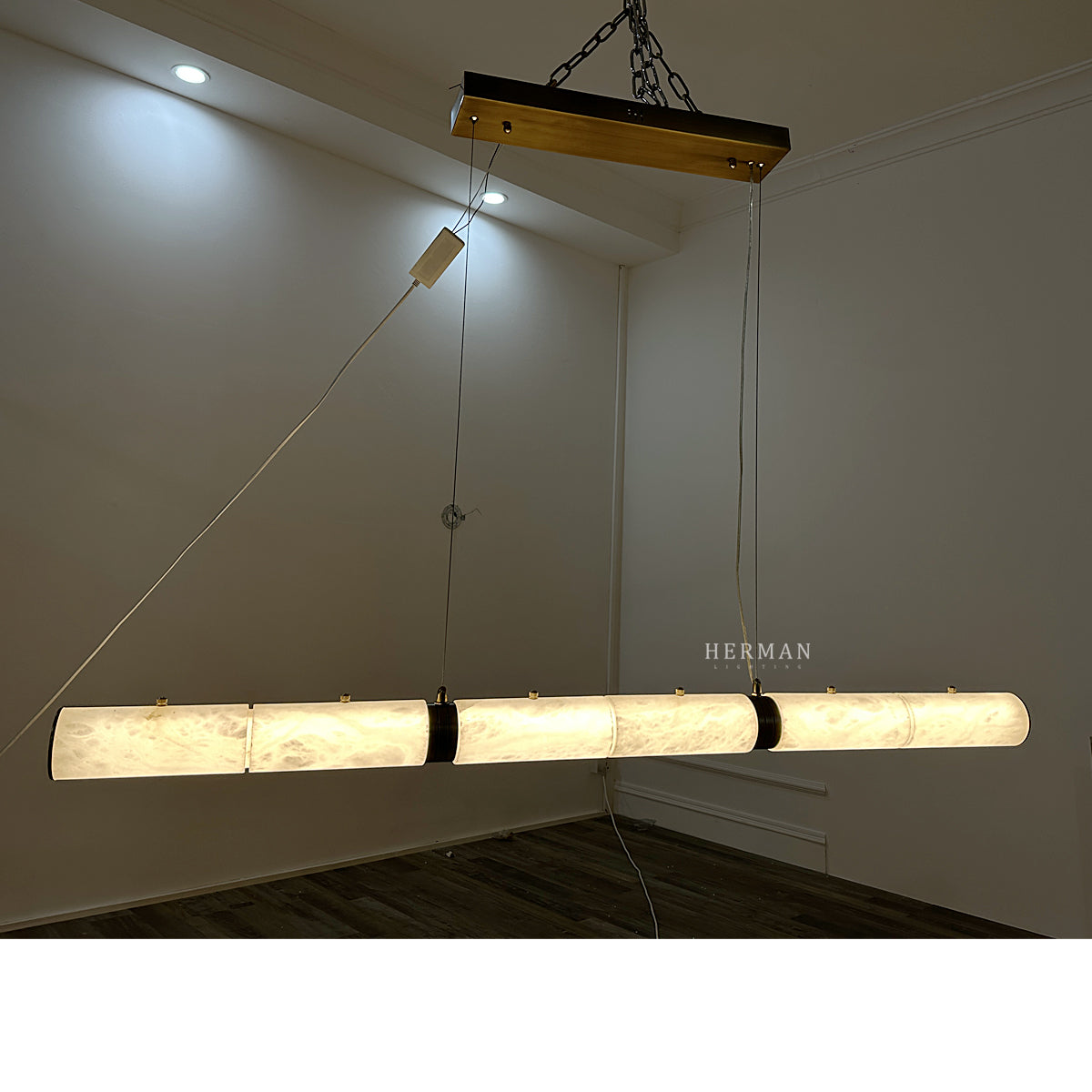 Alabaster Magnificence Art Linear Chandelier 39.4" 47.2" 55.1"