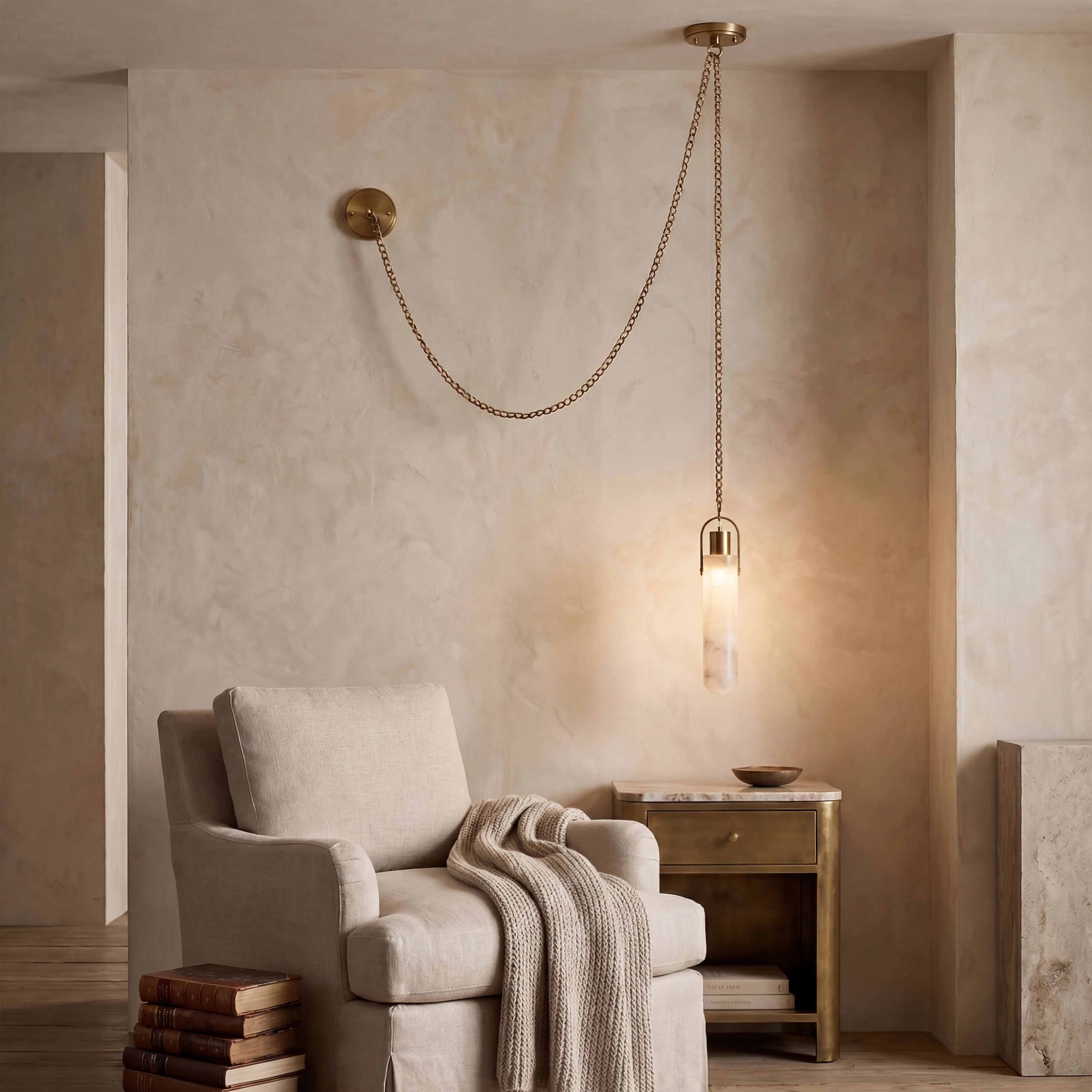 Theresa Modern 1 Light LED Multi-Drop Alabaster Pendant Lamp