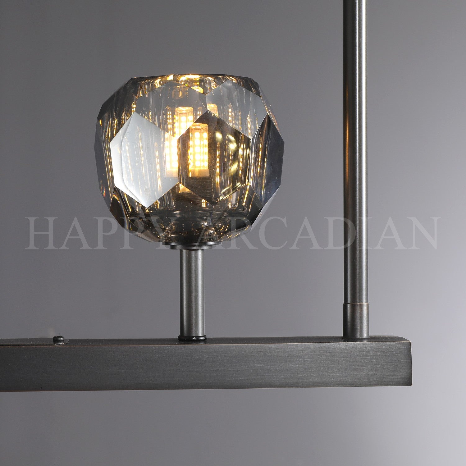 HA Bola De Smoke Glass Linear Chandelier 48" for Living room