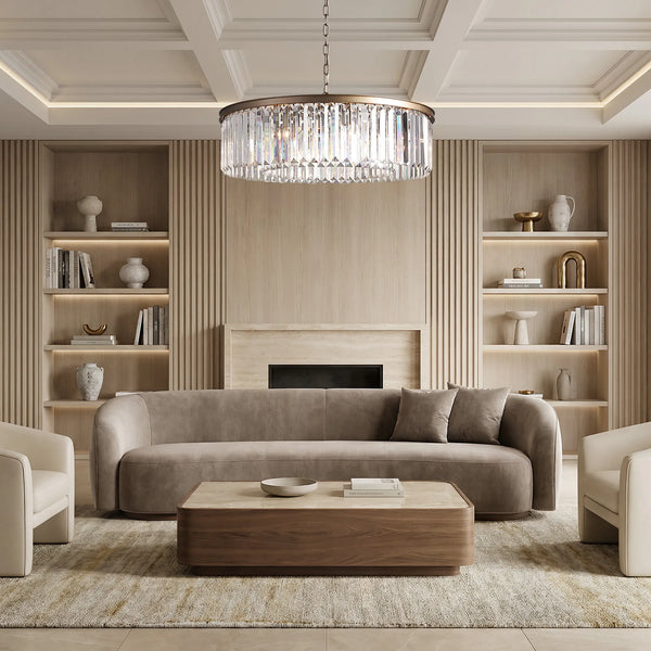 Leyland Crystal Round Chandelier