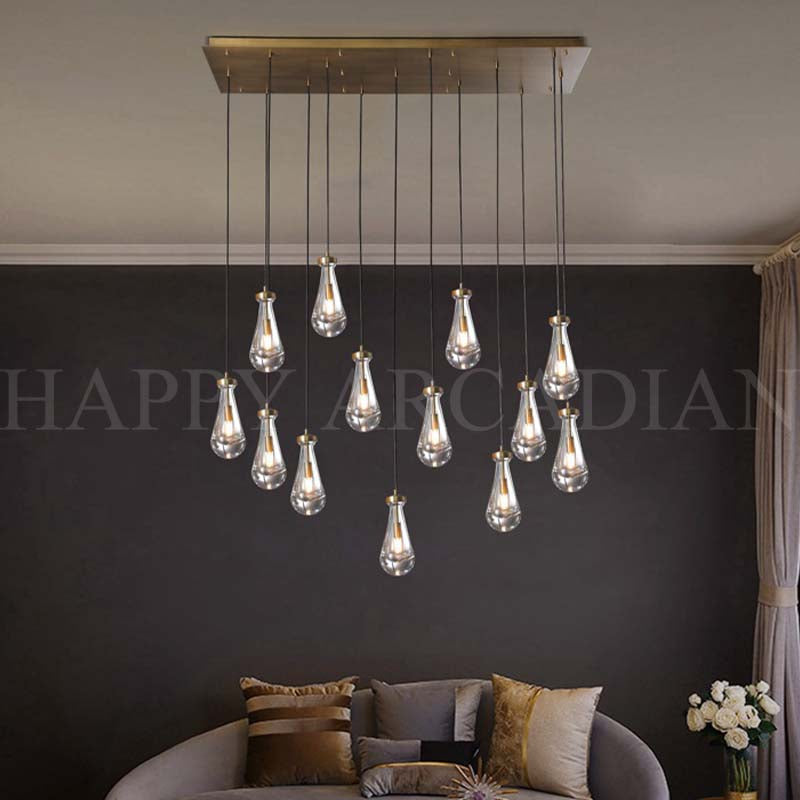 HA Raindrop Linear Chandelier 54″,13-Lights