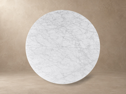 Happyarcadian Stone Top Round Storage Coffee Table