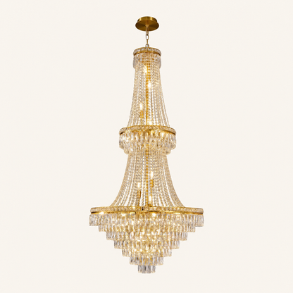 780 Double-layer Square Diamond Round Pendant - Gold