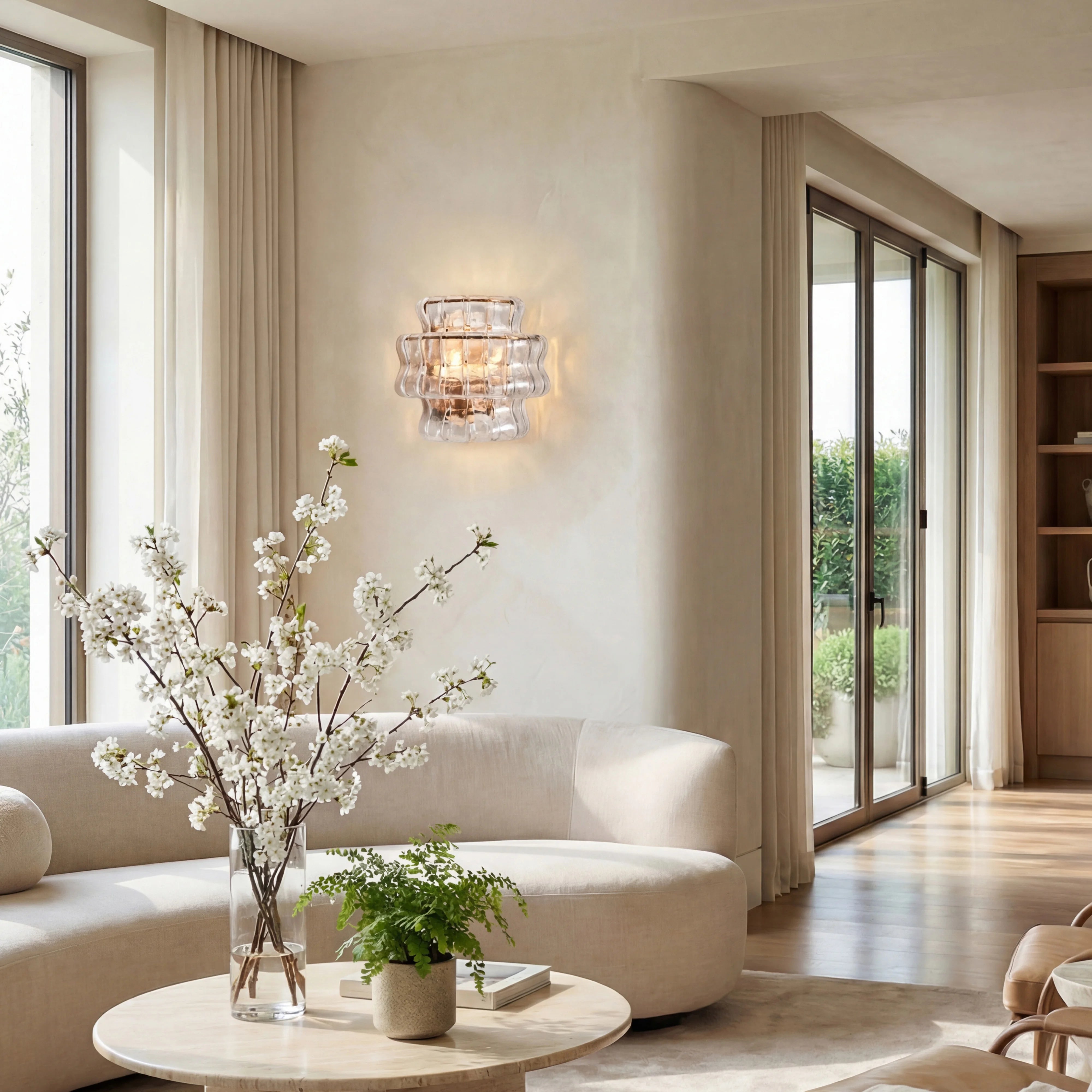 Ghiaccio Glass Wall Sconce