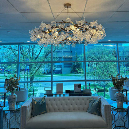 Creative Bionic Resin Leaves Chandelier for Living Room/Dining Room/Staircase