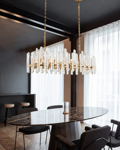 Boniton Prism Linear Chandelier 72"，28-Lights