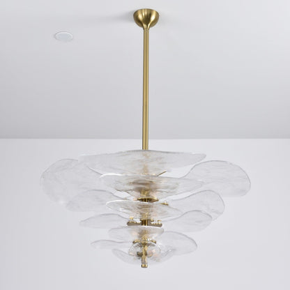 Petals Gold Murano Chandelier 21.6"-39.4"