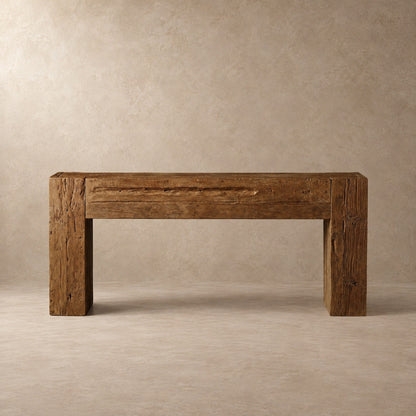 Happyarcadian Reclaimed Teak Wood Console Table