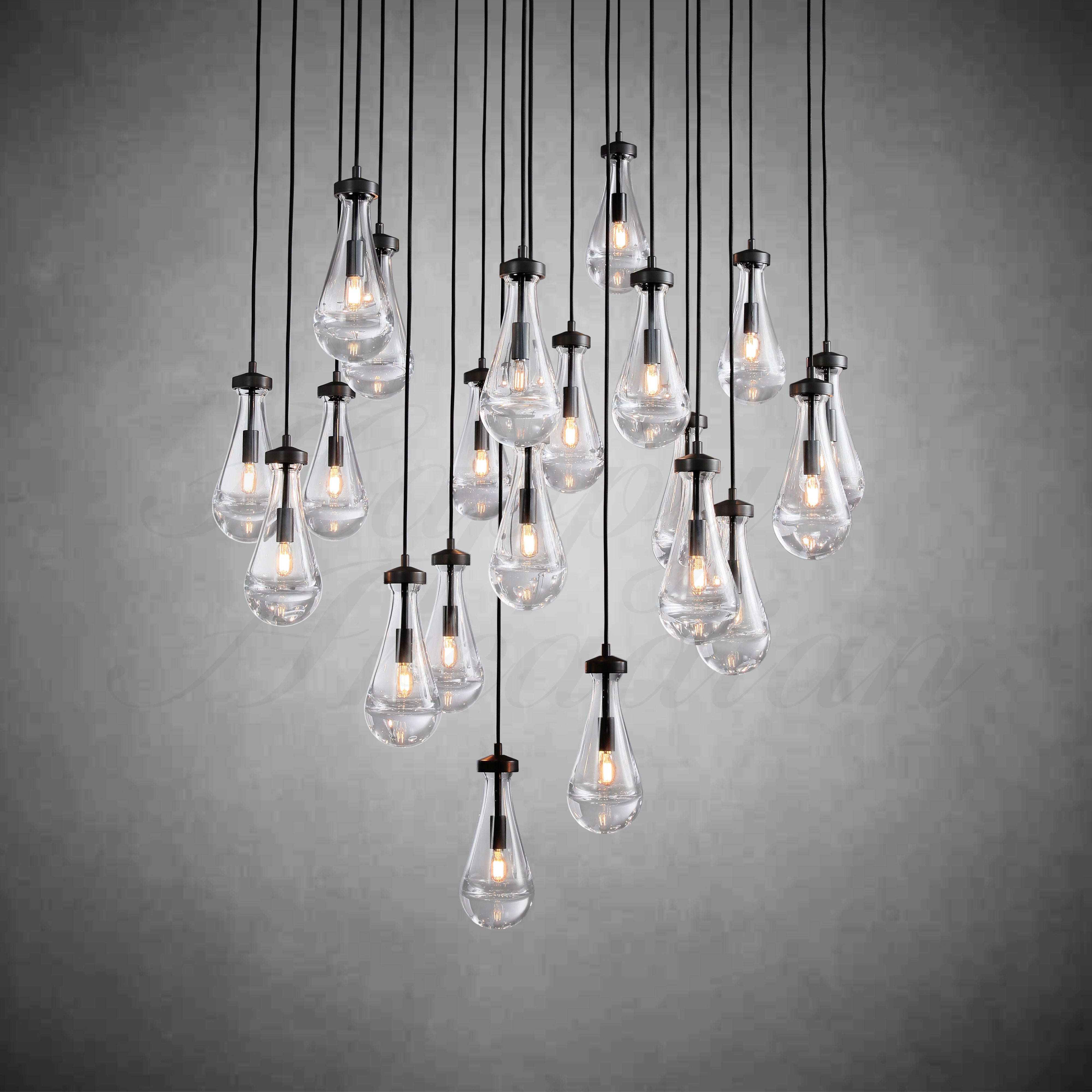 HA Raindrop Round Chandelier 47",21-Lights