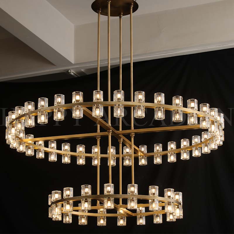 HA Harrison 2-Tier Round Chandelier 60″, 108-Lights