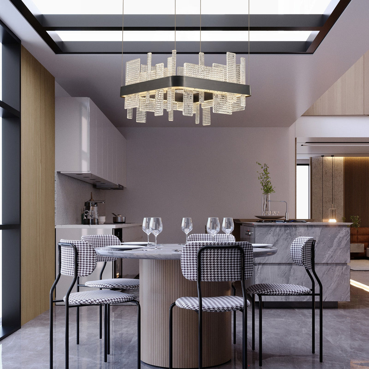 Lyra Glass Pendant Light 19.7"