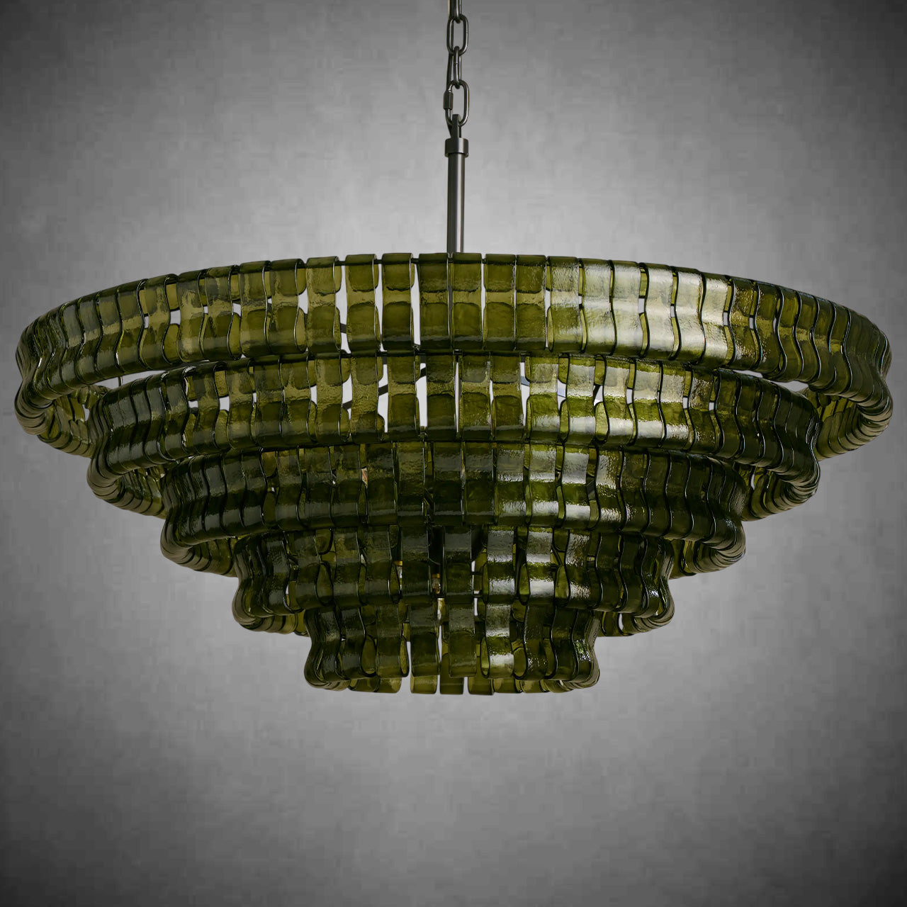Ghiaccio Glass Round Chandelier