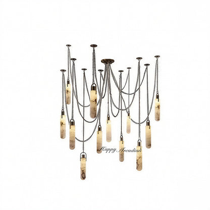 Happyarcadian Black & White Marble Chandelier