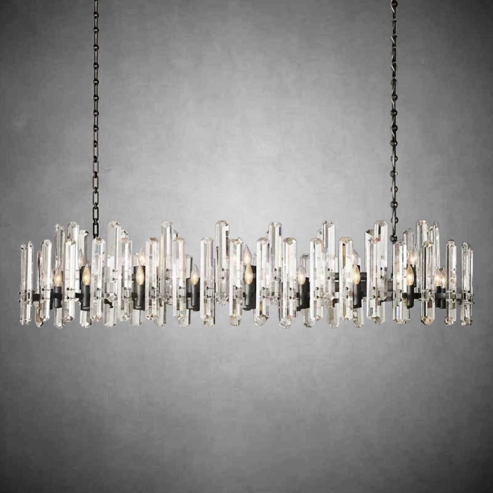 Boniton Prism Linear Chandelier 72"，28-Lights