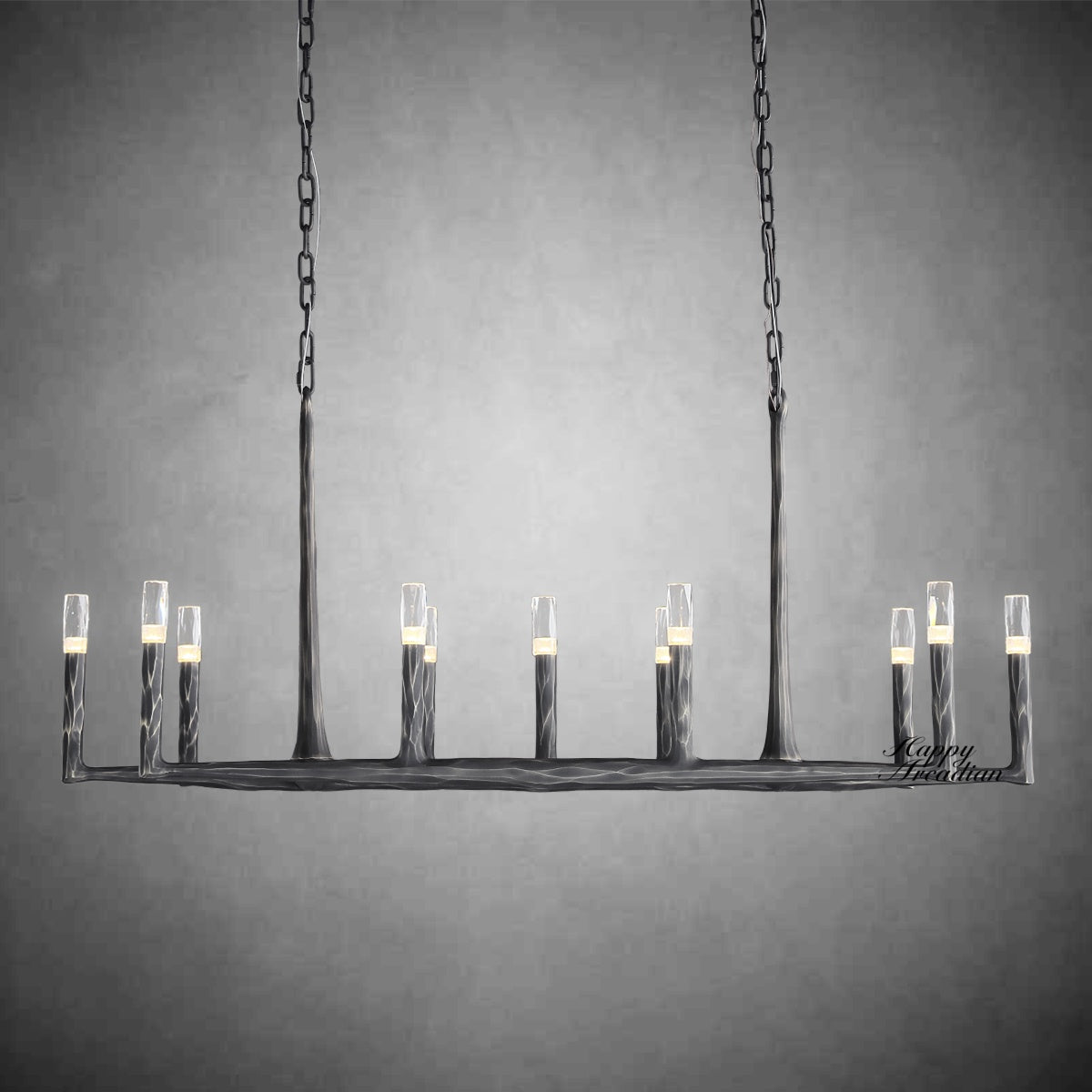 Briony Forged Linear Chandelier 54"72''96''