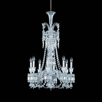 Light Luxury Classic Long Version Tiered Candle Light Crystal Chandelier for High-ceiling Rooms/Living Room