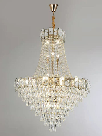 Customiaztion Huge D47.2"*H66.1" Modern Elegant Luxurious Foyer Staircase Adjustable Chandelier Luxury K9 Crystal Ceiling Light For Living Room Hallway Enterway 2 story house