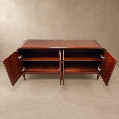 Happyarcadian Vintage Mahogany Wood Storage Sideboard