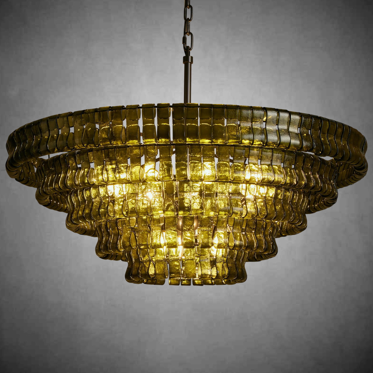 Ghiaccio Glass Round Chandelier