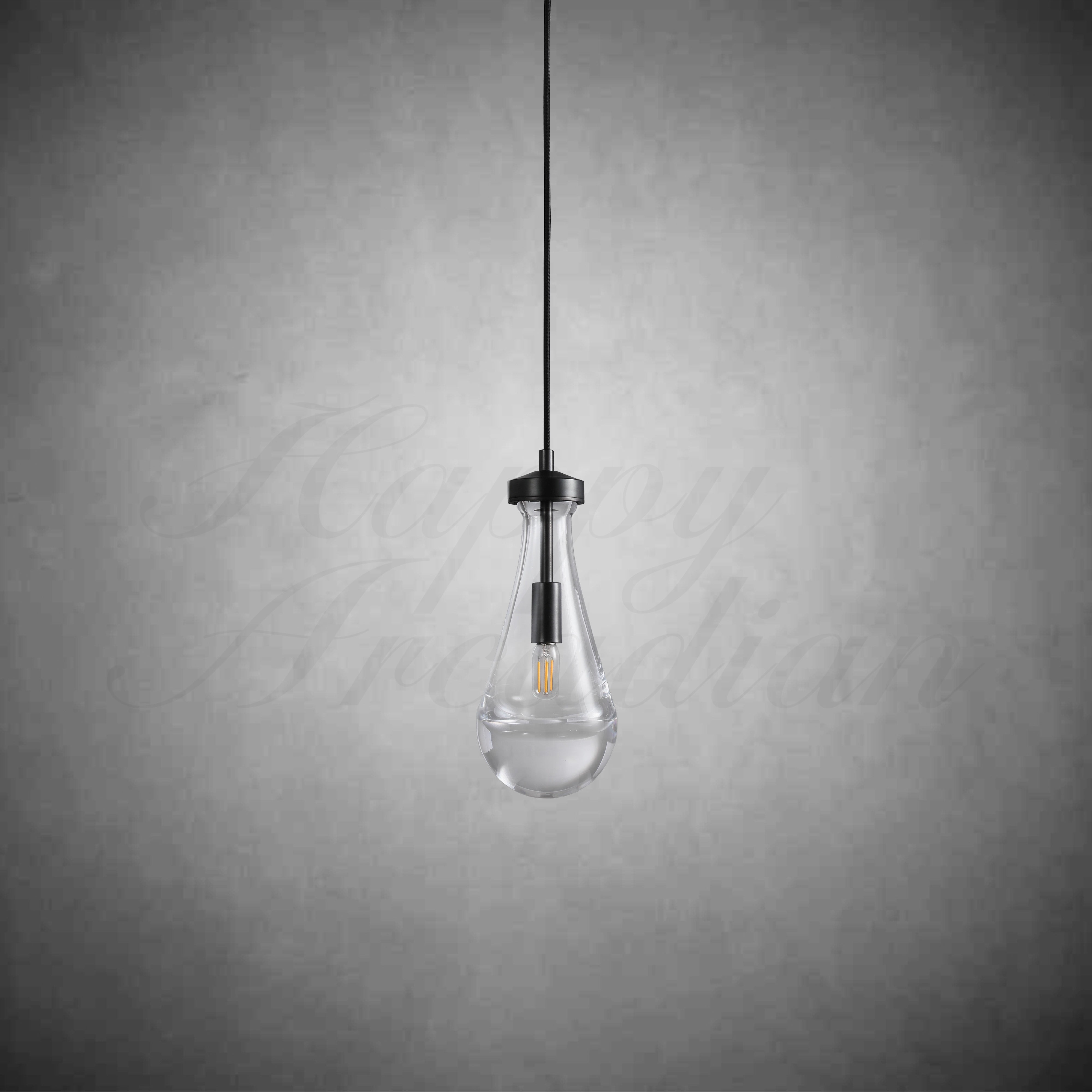 HA Raindrop Glass Pendant Lighting Black