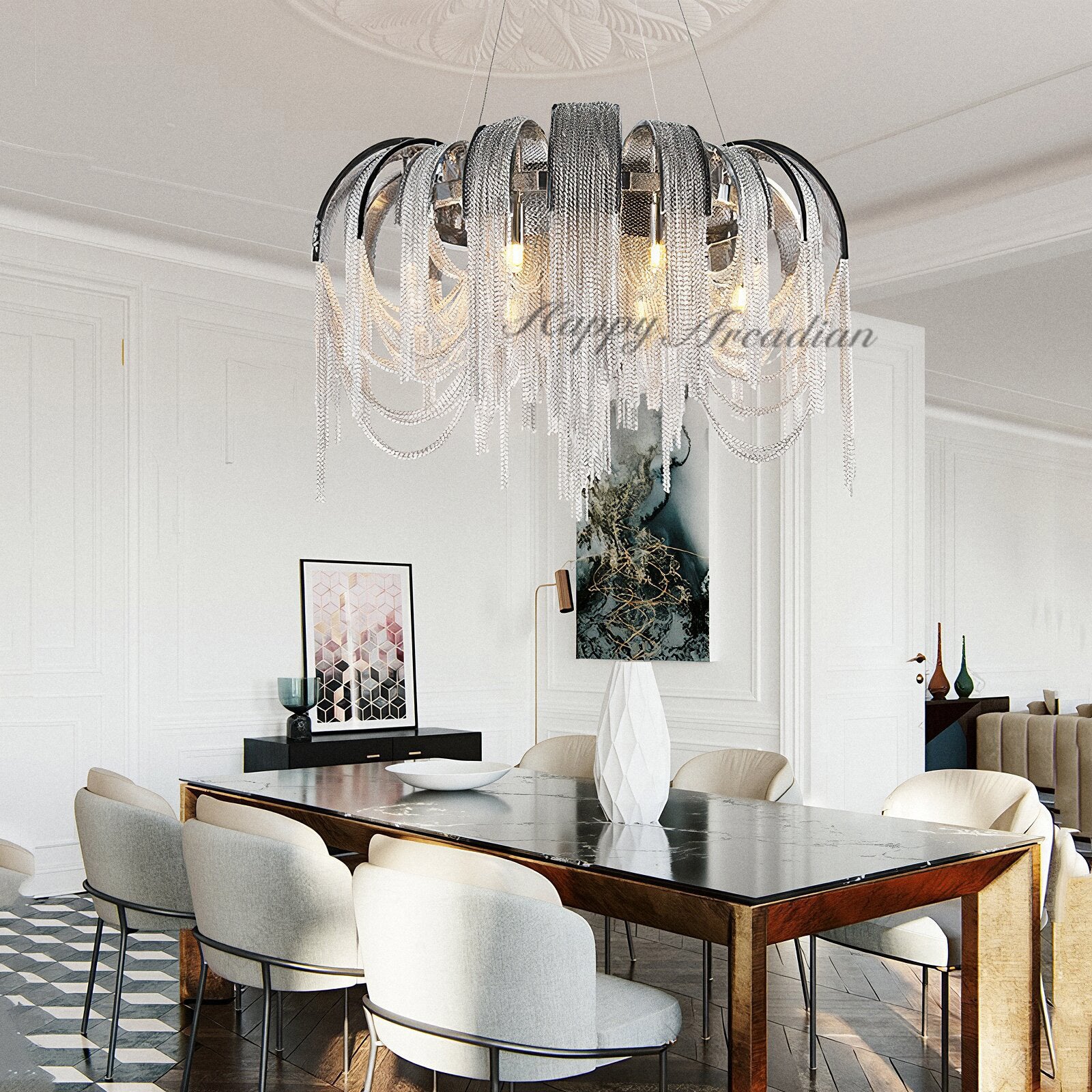 HA Alisa Luxury Round Decor Chandelier
