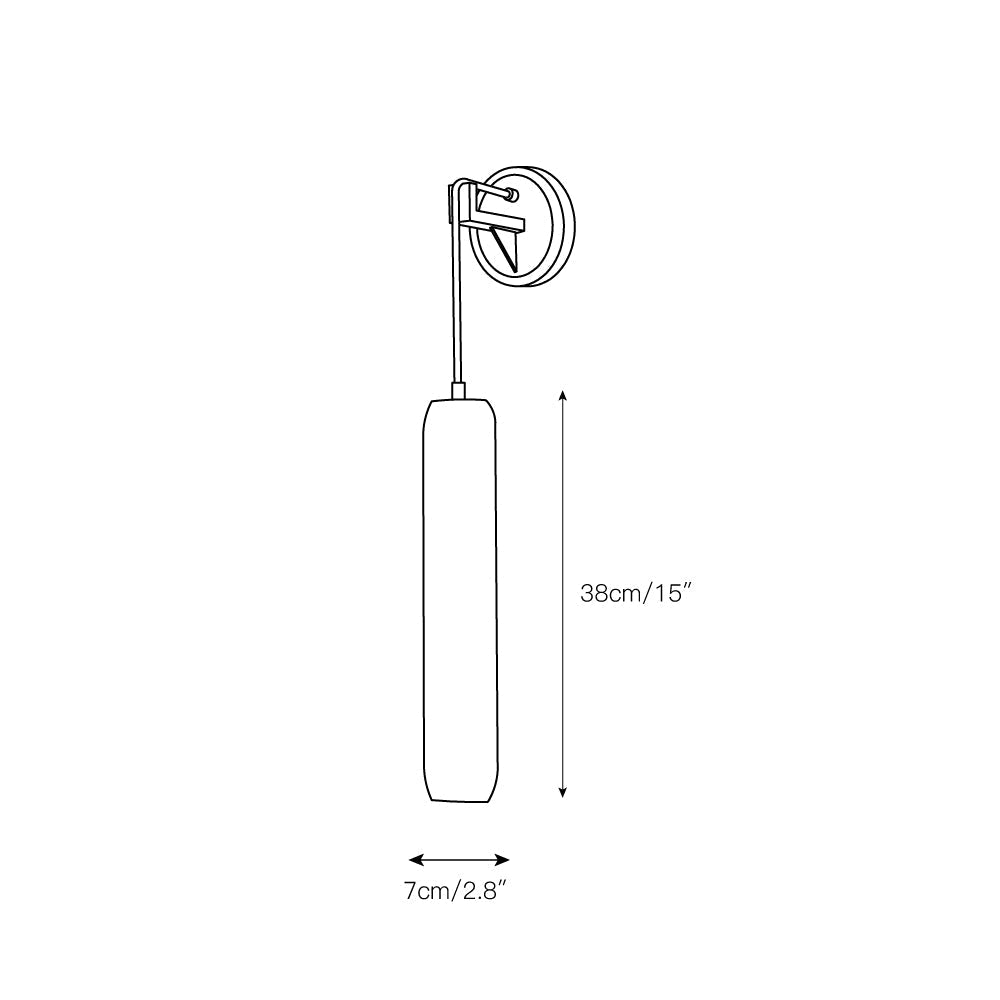 Alabaster Flute Wall Lamp