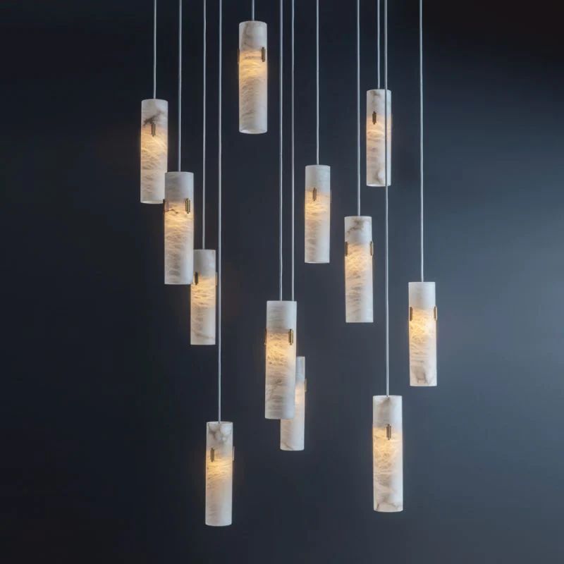 Alabaster Deco 12-Light Cluster Chandelier