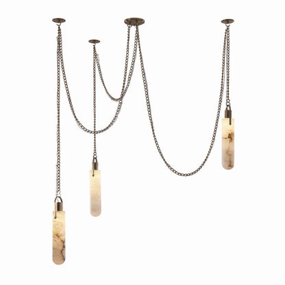 Theresa  3 Light LED Multi-Drop Alabaster Chandelier Lighting