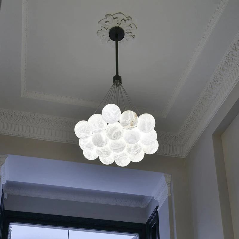 Paisley Alabaster Global Ceiling Chandelier Light