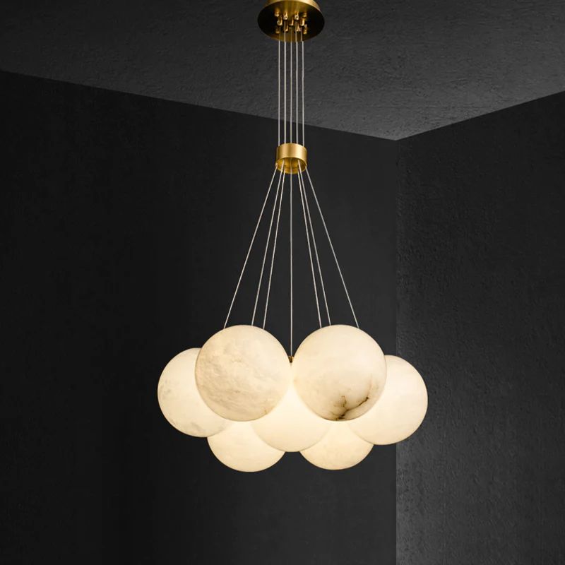 Paisley Alabaster Global Ceiling Chandelier Light