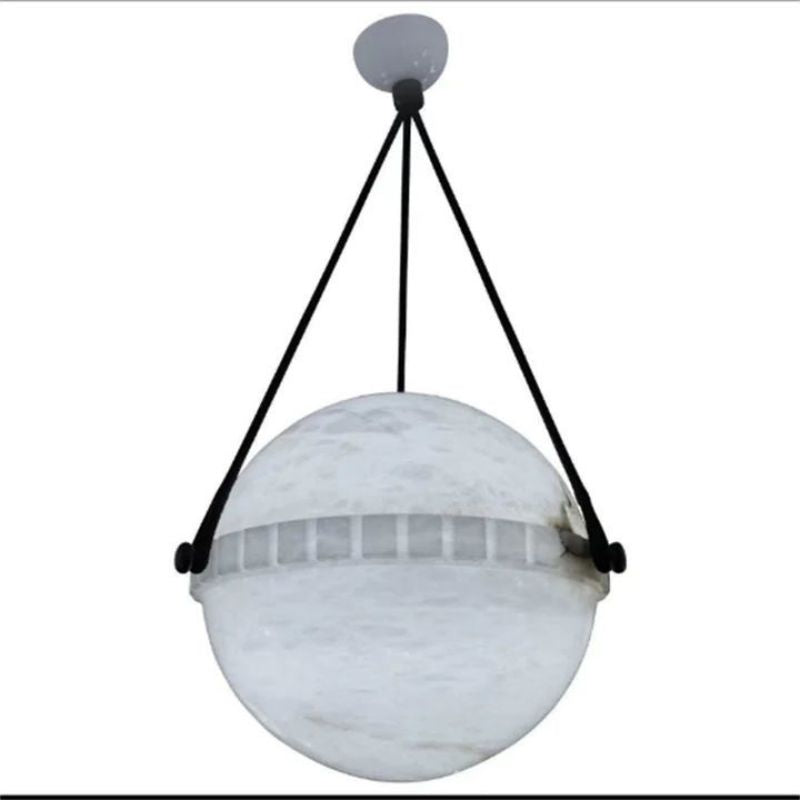 Elowen Alabaster Chandelier, Round Globe Pendant Light