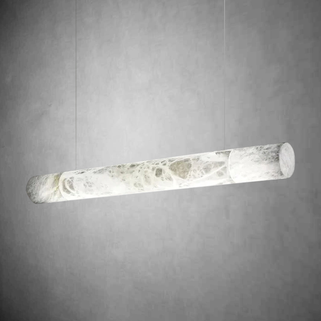Alabaster Linear Pendant Light Over Kitchen Island