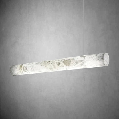 Alabaster Linear Pendant Light Over Kitchen Island