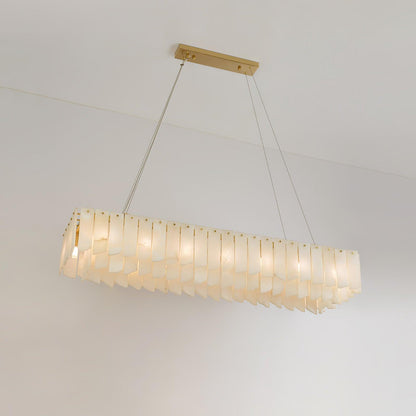 Alabaster Cascade Tiered Chandelier 22.4"-47.2"